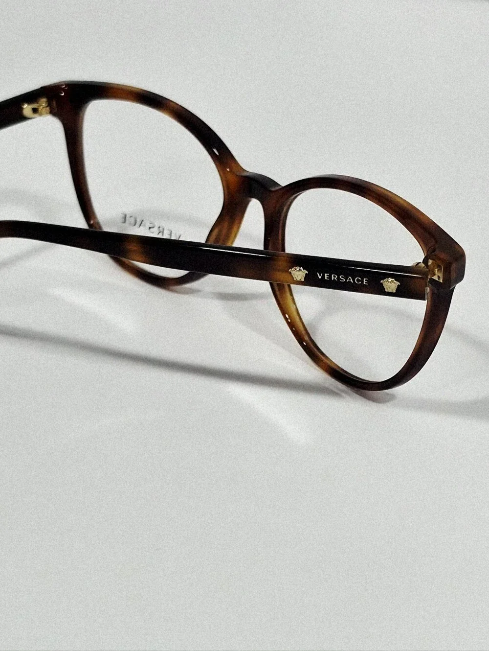 Versace eyeglass frame MOD. 3256 Color 5264 Havana Tortoise. Made in Italy.